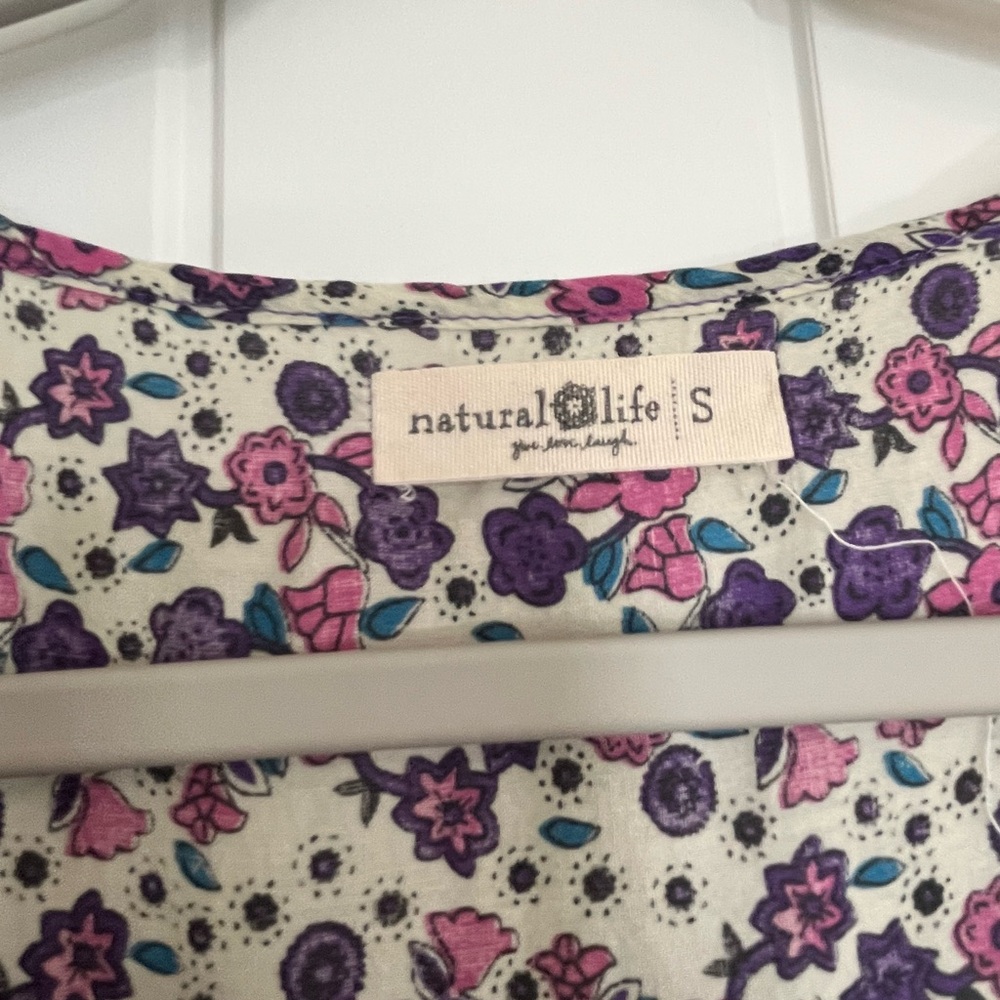 NATURAL LIFE Purple Floral Maxi Dress - Picture 3 of 3